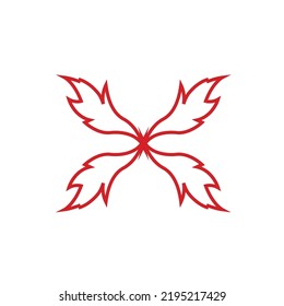 x letter tribal vector concept design template 