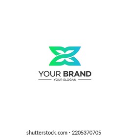 X Letter vector line logo design. Creative  logotype icon symbol.