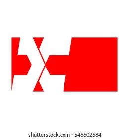 X letter vector logo (sign, symbol, icon, design element)