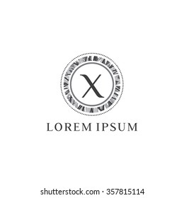 X letter vector logo template (sign, symbol, emblem, ornament)