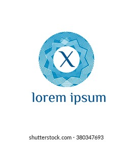 X letter vector logo template (sign, symbol, emblem, ornament)