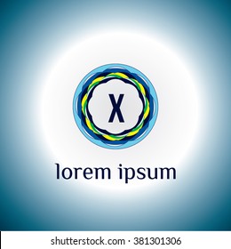 X letter vector logo template (sign, symbol, emblem, ornament)