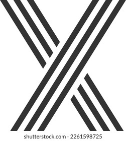 diseño simple de elementos de palabras de x letra
