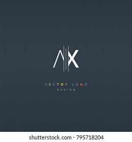A & X Letters joint logo icon vector element.