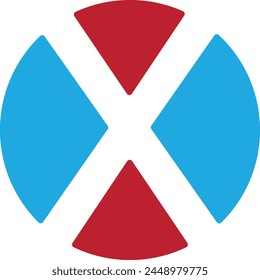  X letters logo round icon design   round icon. X logo template vector icon images