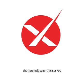 X letters logo template