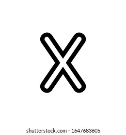 x line icon vector illustration eps 10