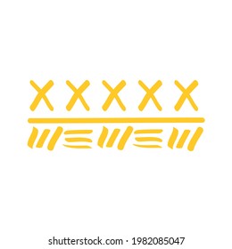 x and lines brush paint icon
