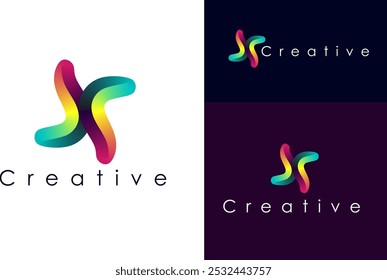 X logo, 3d x logo, abstract x logo