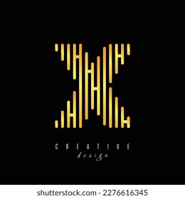 X logo. Abstract letter X logotype. Creative minimalism logotype. Universal modern geometric linear logo idea