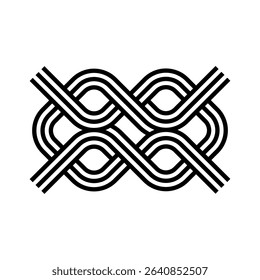 X Logo. Abstract line shape letter x initial logo template