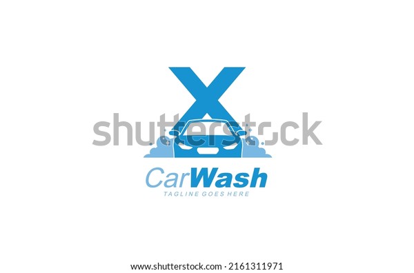 X logo carwash for\
construction company. car template vector illustration for your\
brand.