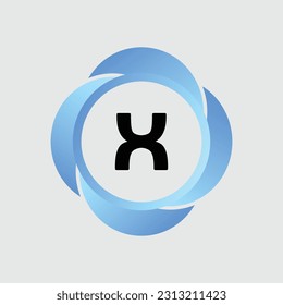 Diseño de vectores coloridos con el logotipo X. Concepto de icono. Resumen moderno