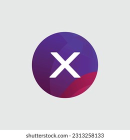 X logo Colorful Vector Design. Icon Concept. Abstract modern