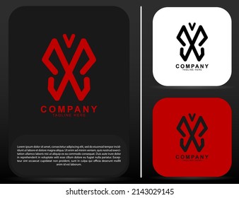 X logo concept like a human standing and putting hands on waist