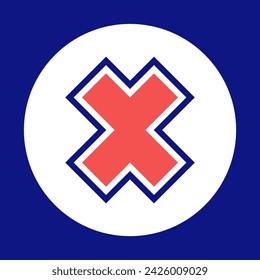 Vector azul rojo del concepto del logotipo de X