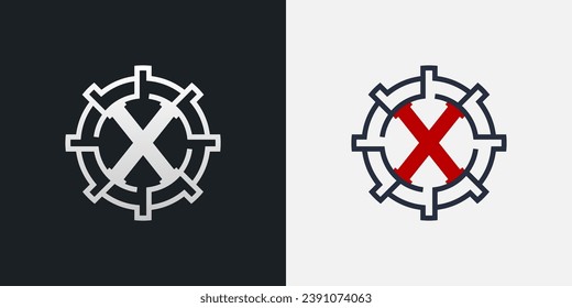 X Logo Design. Clean and Modern Letter X Logo in Round Shape