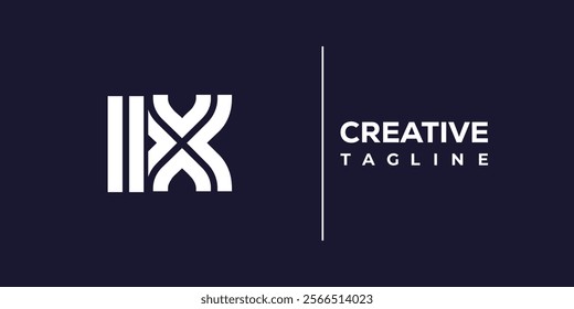 I and X logo design. IX abstract Letters Logo Monogram. This logo design is the process of creating a visual symbol that represents a brand, company, or individual.