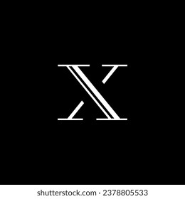 X LOGO DESIGN, MONOCHROME X, MONOGRAM, BLACK AND WHITE LOGO, ISOLATED DESIGN, SIMPLE DESIGN