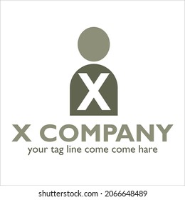 X logo design on Religious theme