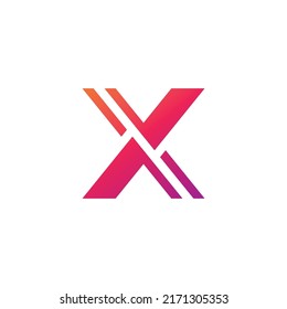 X Logo Design and template. Creative X icon initials based Letters in vector.