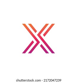 X Logo Design and template. Creative X icon initials based Letters in vector.