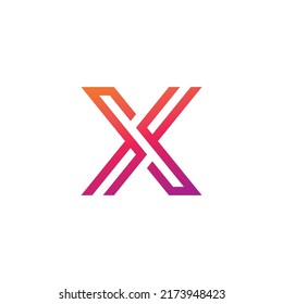 X Logo Design and template. Creative X icon initials based Letters in vector.