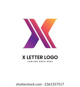 X logo design and template creative x icon initials based letters in vector
