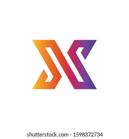 X Logo Design Template. X Icon Product Label And Logo Graphic Template. Isolated Vector Illustration