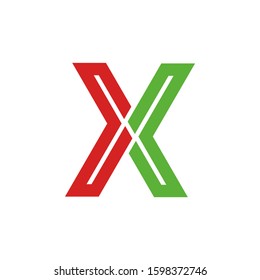 X Logo Design Template. X Icon Product Label And Logo Graphic Template. Isolated Vector Illustration