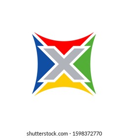X Logo Design Template. X Icon Product Label And Logo Graphic Template. Isolated Vector Illustration