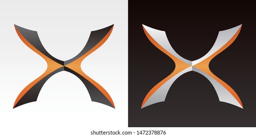 X Logo Design vector 2 patterns