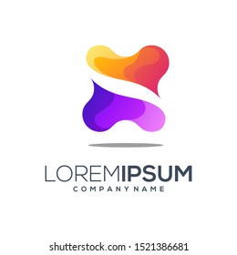 x logo design vector abstract