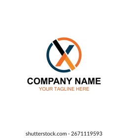 X diseño de logotipo, logotipo de Vector, diseño de logotipo de ilustración