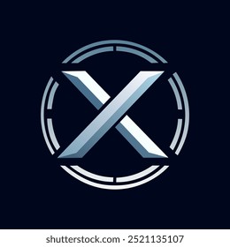 X logo design vector template design for brand, Tech logo, digital logo ,modern and abstract .