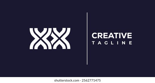 X and X logo design. XX abstract Letters Logo Monogram. This logo design is the process of creating a visual symbol that represents a brand, company, or individual.