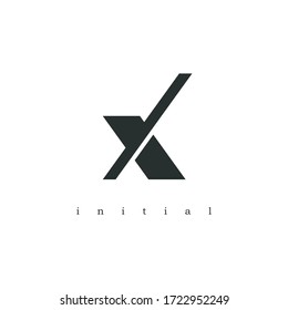 X logo design,in black color style.