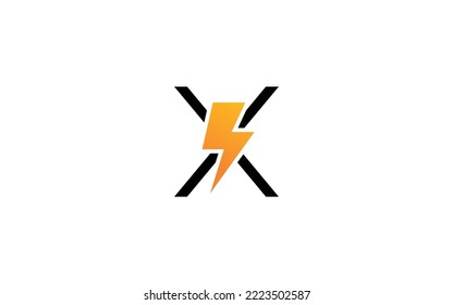 Vector de energía del logotipo X para la empresa de identidad. ilustración vectorial de plantilla de volt de letra inicial para su marca.
