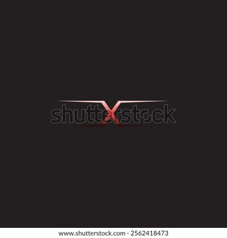 X logo with gradient red color and black background