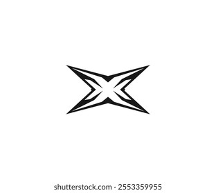 Icono del logotipo de X, elegante, letra X, símbolo del monograma del logotipo de la energía del movimiento del poder de la velocidad, conceptual x