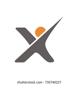 X logo initial letter design template vector as an abstract X figure