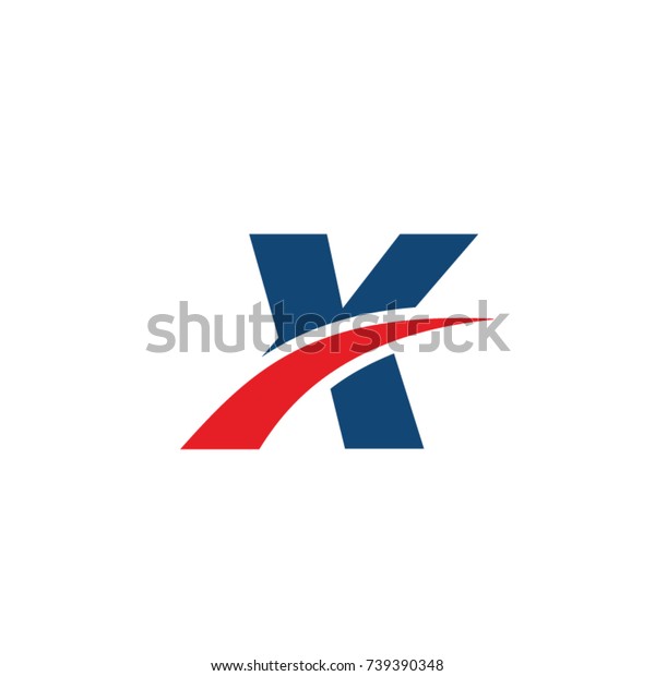 X Logo X Initial Overlapping Swoosh Stock Vector (Royalty Free ...