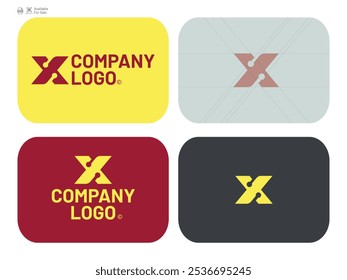 Logo X diseño de logotipo posterior