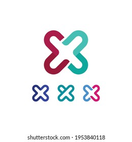X logo and Letter X vector, Logo Template,  Illustration Design vector graphic alphabet symbol initial, brand 