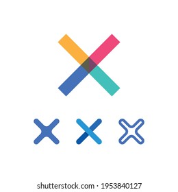 Logotipo X y vector Letra X, plantilla de logotipo, símbolo del alfabeto gráfico vectorial de diseño de ilustración inicial, marca 