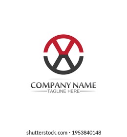 Logotipo X y vector Letra X, plantilla de logotipo, símbolo del alfabeto gráfico vectorial de diseño de ilustración inicial, marca 