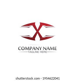 X-Logo und Letter X-Vektorgrafik, Logo-Vorlage, Illustration Design, Vektorgrafik-Alphabet-Symbol Erstmaligkeit, Marke 