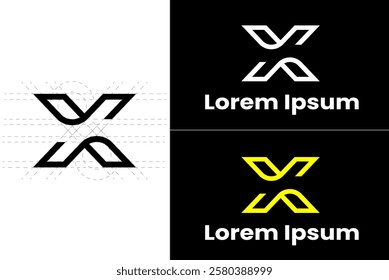 X Logo - Minimalist Geometric Logo: A Monochrome, High-Contrast, and Versatile Design