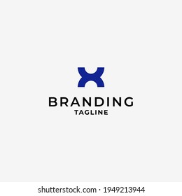 Logo X Diseño minimalista de logotipo. Logo creativo. logotipo de plantilla
