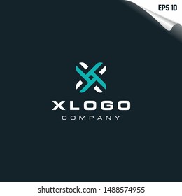 X logo with Modern Design Template